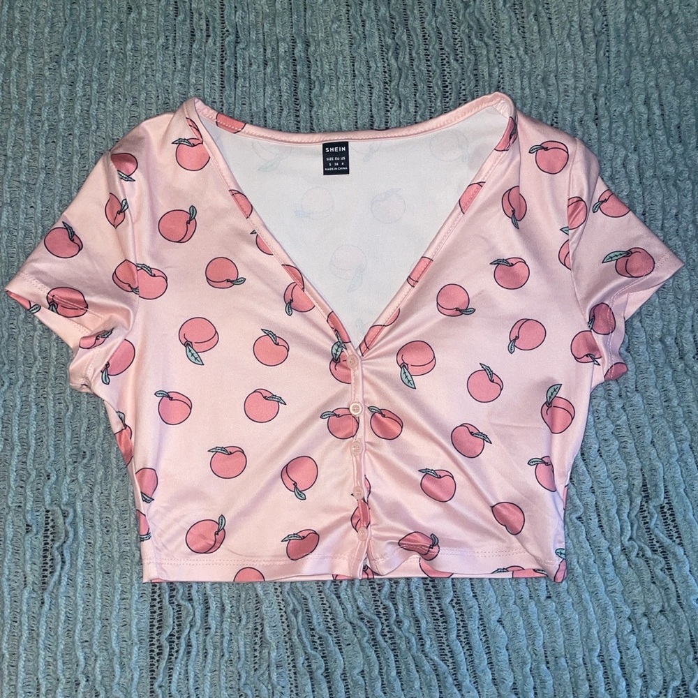 Peach crop top